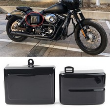 Black Battery Side Covers for Harley Dyna Fat Bob Street Bob Super Wide Glide