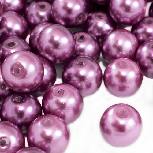 Pink purple round glass - /,