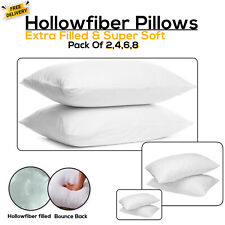 Pillows Hotel Quality Bounce Back Hollowfiber Filled Anti-Allergic Pack 2,4,6,8