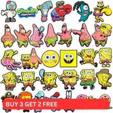 Spongebob Cartoon Croc Shoe Charms - Cute Funny Characters