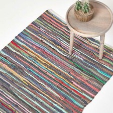 Handmade indian chindi rag rug - handmade,