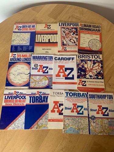 Lot vintage az maps - of, uk