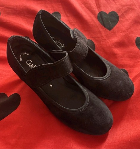 Gabor suede court shoes - suede,