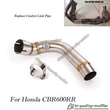 Exhaust Mid Pipe Link Stock Header Replace Catalyst For Honda CBR600RR 2007-2023