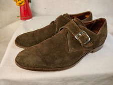 Barker Made in England Men's Monk Suede Shoes Size uk 12 F