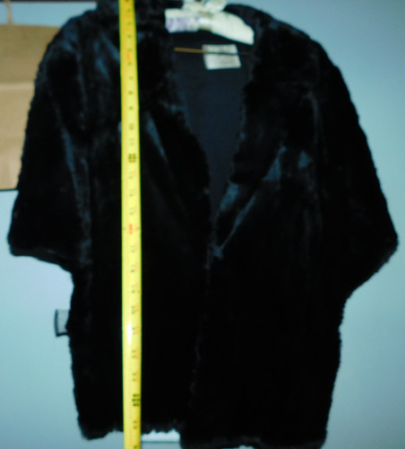 Black mink shawl and - black,