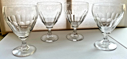 Pressed glass goblet - glass,