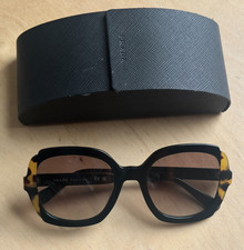 Prada Womens Black and Tortoiseshell Sunglasses with Original Case