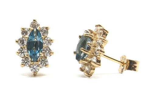 9ct gold london blue - gold,