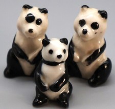 3 x Wade Whimsies - Trio of Pandas - 2 Adults and 1 Baby