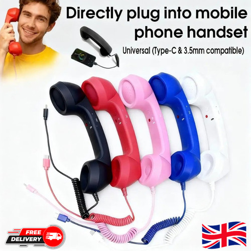 Retro telephone handset usb - retro, usb-c