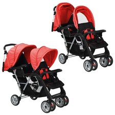 Tandem Stroller Steel Red and