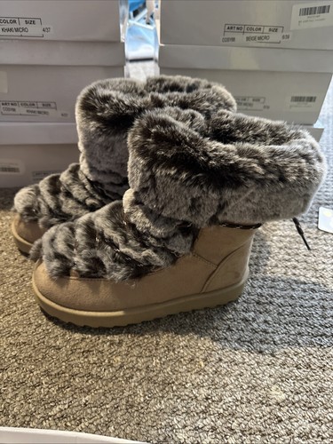 Women suede khaki - suede, boots