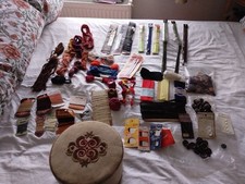 Sewing Box, Contents & More. Vintage. Wool, Thread, Zips, Buttons, Darning, Etc