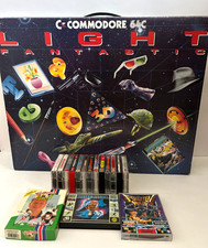 Vintage Boxed Commodore 64C Light Fantastic Pack w/ Gun, 16 Games & Manual