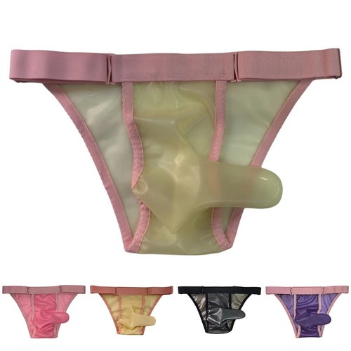 Mens latex tbriefs seethrough - mens,