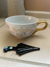 Mary Poppins A Spoonful of Sugar Tea Cup Mug with Umbrella Stirrer