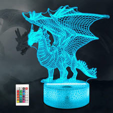 Dragon Lamp for Kids,  3D