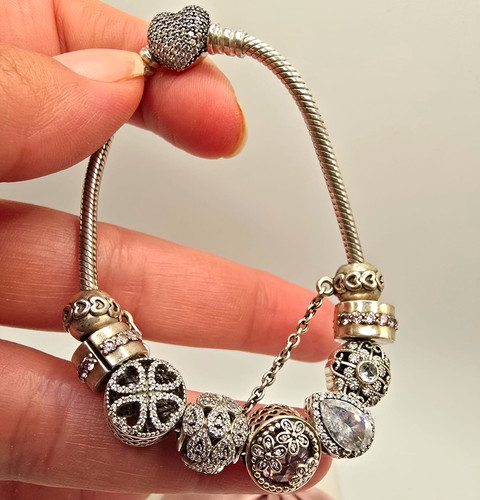 Pandora moments silver charm - moments,