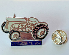 Vintage Enamel Massey Ferguson TE 1952 Tractor Brooch pin badge Damaged Repaired