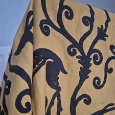ZOFFANY DECO DEER in yellow/black embroidery 1.2M plus extra