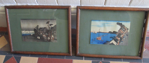 Framed antique japanese - 2,