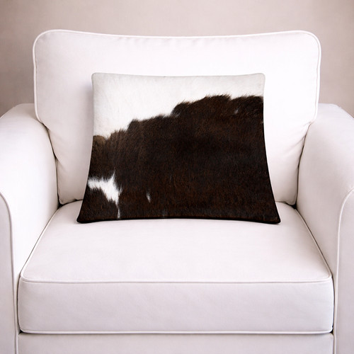 100 natural cowhide - natural, pillow
