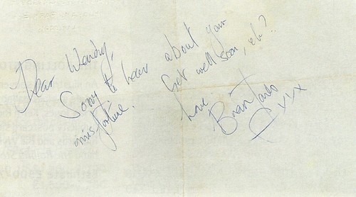 Brian jones signed note rock - brian,