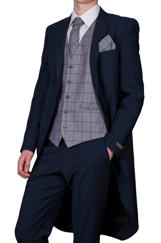 Navy blue tailcoat - navy,