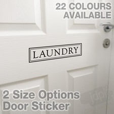 LAUNDRY VINYL DOOR STICKER
