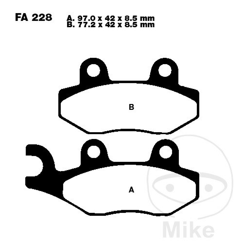 Pair brake pads - pads, ebc