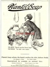Advert for PLANTOL Toilet Soap Original 1905/6 'Barber's Chair' Print Ad 723/48