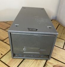 Vintage Velos Industrial Design Grey Metal Filing Drawer Cabinet- Index/ Tools
