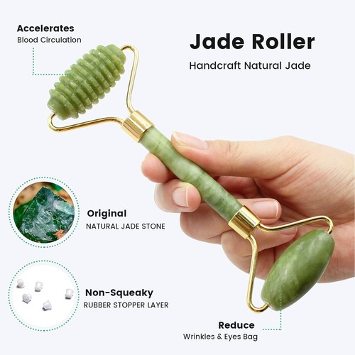 Facial massage kit jade roller - jade,