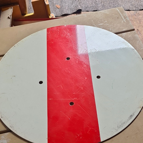 Vintage enamel railway shunt - vintage,
