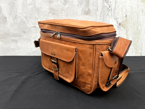 Camera bag genuine leather - genuine,