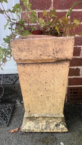Vintage buff square chimney - buff,
