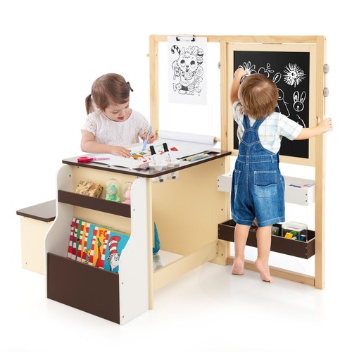 Kids art easel - easel, bench