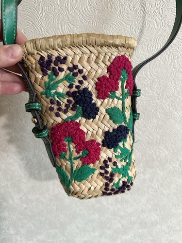Zara floral embroidered raffia - floral,