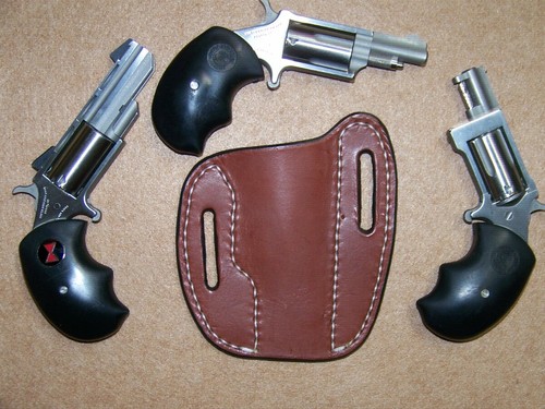 Leather two slot pancake - slot, gun