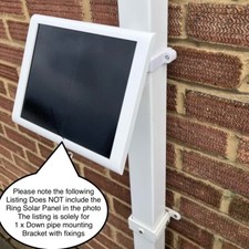 Ring Solar Panel Down Pipe Mounting Bracket Gutter 65mm Square - White