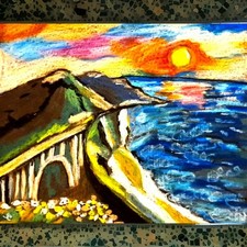 Original bixby bridge - bridge, oil
