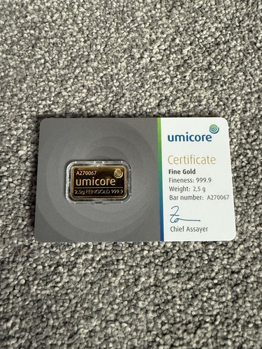 Umicore gram gold bar - 2.5,