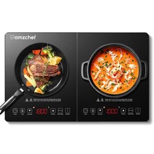 AMZCHEF Double Induction Hob Induction Cooker Portable Ultra-thin RRP £129.99