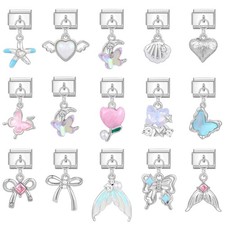 9mm Italian Charm Drop Dangle Charm fits 9mm italian Modular Bracelet DIY uk