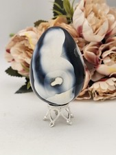 Orca agate Egg On Stand 7.3cm