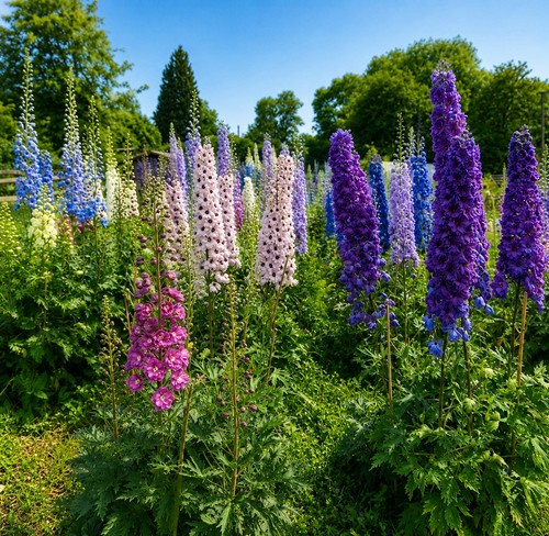 Large delphinium mix hardy - large,