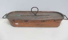 Victorian Copper Pan Fish Kettle Poacher Trough Tub Old Pot Antique 24.5"L