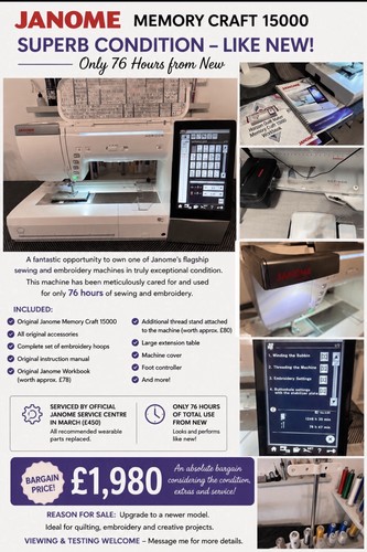 Janome memory craft 15000 - craft,