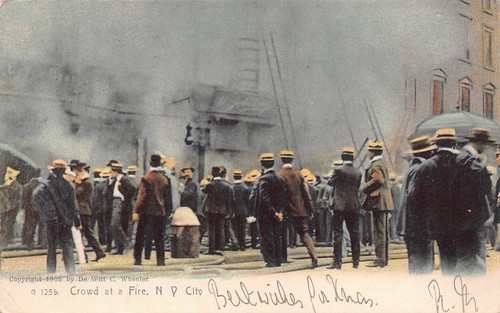 Postcard new york fire - postcard,
